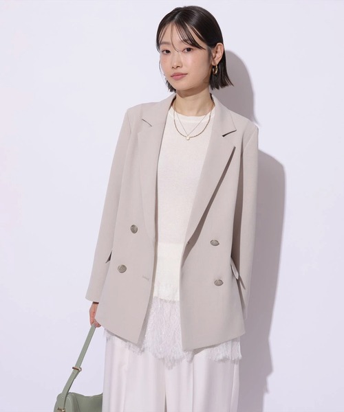 Mystrada(マイストラーダ)の「レースドッキングニット(ニット/セーター・レディース・ピンク系その他/ブラック/ミント/ホワイト・38)」の5枚目の写真