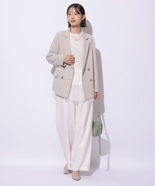 Mystrada(マイストラーダ)の「レースドッキングニット(ニット/セーター・レディース・ピンク系その他/ブラック/ミント/ホワイト・38)」の6枚目の写真