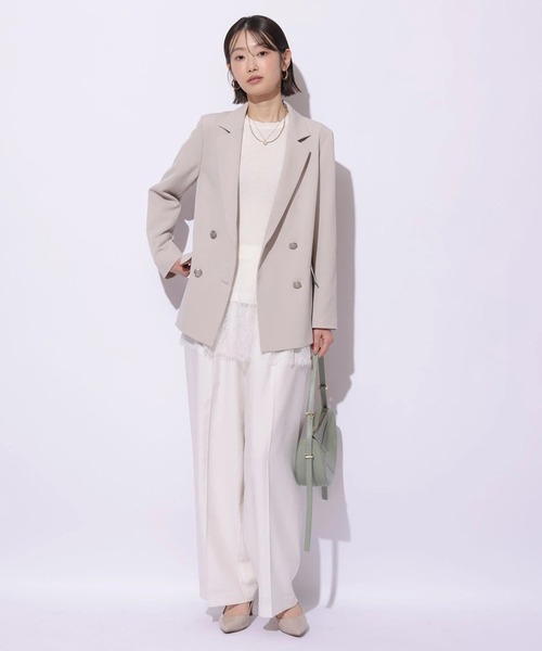 Mystrada(マイストラーダ)の「レースドッキングニット(ニット/セーター・レディース・ピンク系その他/ブラック/ミント/ホワイト・38)」の8枚目の写真