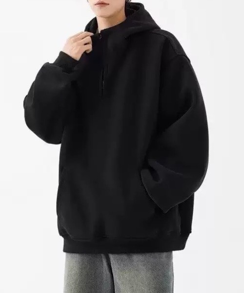 CREARE -LINO-(クレアーレリノ)の「フロントZIPプルオーバー(パーカー・メンズ・ブラック/グレー/ホワイト系その他・MEDIUM/LARGE)」の2枚目の写真