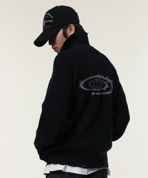 IDWS（アイドンワナセル）の「Swift Symbol High Neck Knit Zip Up Black（カーディガン/ボレロ）」