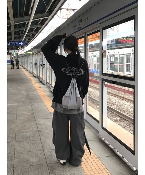 IDWS(アイドンワナセル)の「Swift Symbol High Neck Knit Zip Up Black(カーディガン/ボレロ・レディース・その他・0/2/1)」の17枚目の写真