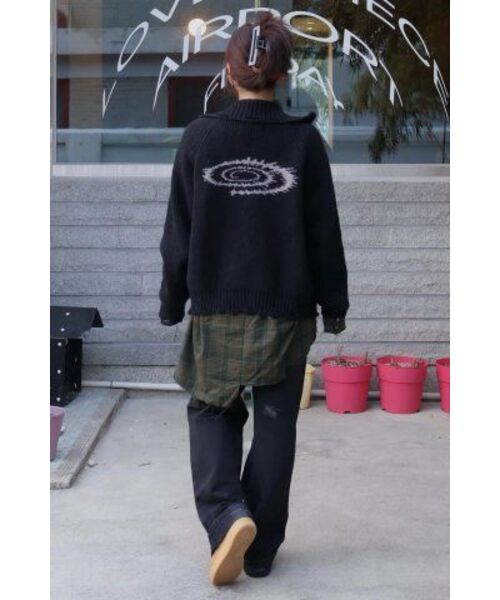 IDWS(アイドンワナセル)の「Swift Symbol High Neck Knit Zip Up Black(カーディガン/ボレロ・レディース・その他・0/2/1)」の10枚目の写真