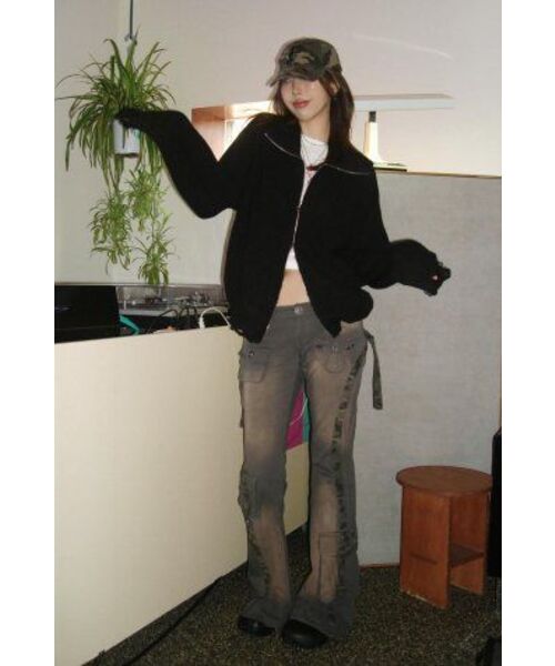 IDWS(アイドンワナセル)の「Swift Symbol High Neck Knit Zip Up Black(カーディガン/ボレロ・レディース・その他・0/2/1)」の4枚目の写真