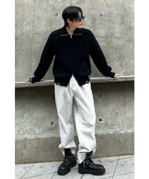 IDWS(アイドンワナセル)の「Swift Symbol High Neck Knit Zip Up Black(カーディガン/ボレロ・レディース・その他・0/2/1)」の3枚目の写真
