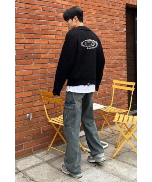 IDWS(アイドンワナセル)の「Swift Symbol High Neck Knit Zip Up Black(カーディガン/ボレロ・レディース・その他・0/2/1)」の2枚目の写真