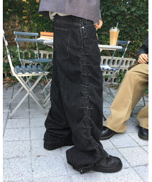 INTEMPOMOOD（インテンポムード）の「カフシャーリングデニムパンツ_ブラック（デニムパンツ）」