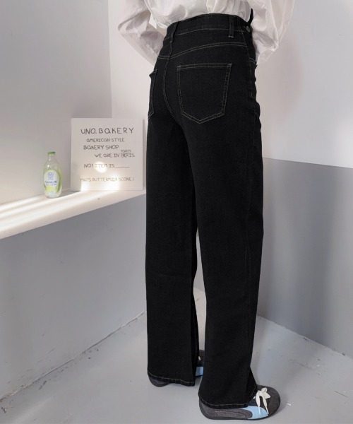 Miniministore(ミニミニストア)の「レディースデニムパンツウエストボタン調節(デニムパンツ・レディース・ブラック/ダークブルー・M/XL/S/L)」の13枚目の写真