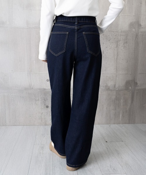Miniministore(ミニミニストア)の「レディースデニムパンツウエストボタン調節(デニムパンツ・レディース・ブラック/ダークブルー・M/XL/S/L)」の19枚目の写真