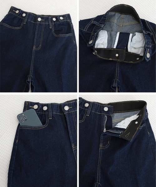 Miniministore(ミニミニストア)の「レディースデニムパンツウエストボタン調節(デニムパンツ・レディース・ブラック/ダークブルー・M/XL/S/L)」の22枚目の写真