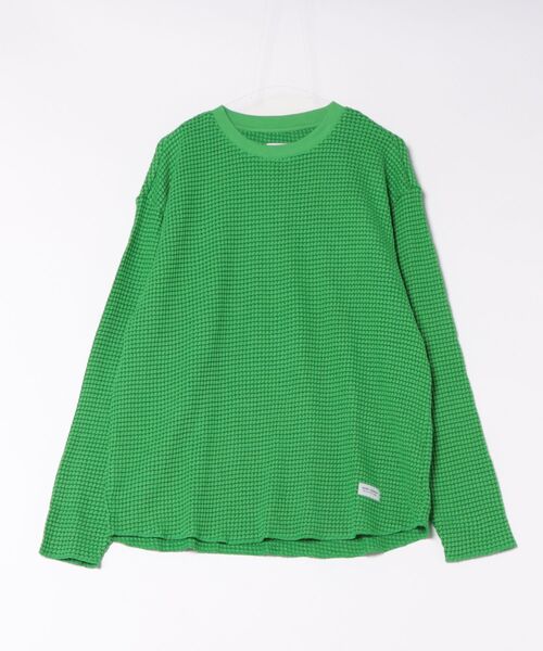 BANKS(バンクス)の「LS TEE /BANKS JOURNAL(バンクスジャーナル)長袖無地ロングT-シャツ(Tシャツ/カットソー・メンズ・グリーン/ネイビー・X-LARGE/MEDIUM)」の4枚目の写真