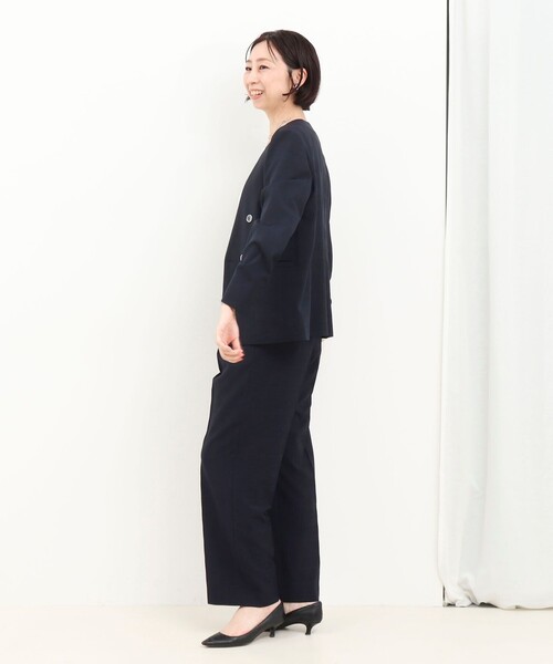 MICO COULIER（ミコクリエ）の「《セットアップ対応》シアーチェックジャケット（ダウンジャケット/コート・レディース・ネイビー・38/40）」の5枚目の写真