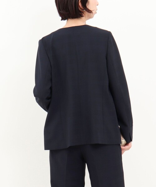 MICO COULIER（ミコクリエ）の「《セットアップ対応》シアーチェックジャケット（ダウンジャケット/コート・レディース・ネイビー・38/40）」の8枚目の写真