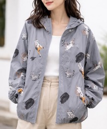 CORISCO（コリスコ）の「カットサッカー 総柄プリントジップパーカー(M1)（パーカー）」