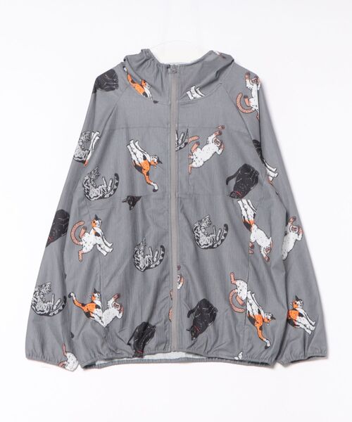 go slow caravan(ゴースローキャラバン)の「カットサッカー 総柄プリントジップパーカー(M1)(パーカー・メンズ・ブルー/グレー・MEDIUM/X-LARGE/LARGE)」の5枚目の写真