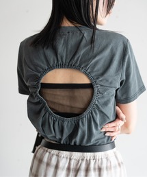 hwyl（ヒュイル）の「バックオープンTシャツ（Tシャツ/カットソー）」