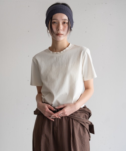 hwyl(ヒュイル)の「バックオープンTシャツ(Tシャツ/カットソー・レディース・チャコールグレー/ライトピンク/アイボリー・FREE)」の4枚目の写真