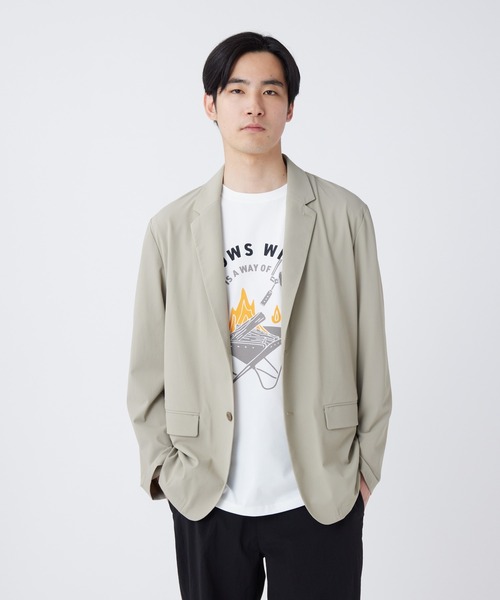 Snow Peak(スノーピーク)の「Snow Peak / Water-Repellent Stretch Jacket 撥水 ストレッチジャケット(テーラードジャケット・メンズ・チャコール/ブラック/グレイッシュベージュ・S/M/L/XL)」の3枚目の写真