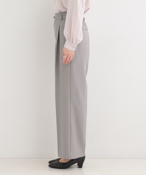 SHOO・LA・RUE（シューラルー）の「【セットアップ可/多機能】センタープレスできちんと見え ベルト付きワイドパンツ（その他パンツ・レディース・ナチュラル/グレー/ネイビー・02/01/10/04/03）」の17枚目の写真