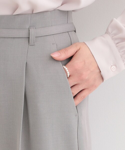 SHOO・LA・RUE（シューラルー）の「【セットアップ可/多機能】センタープレスできちんと見え ベルト付きワイドパンツ（その他パンツ・レディース・ナチュラル/グレー/ネイビー・02/01/10/04/03）」の22枚目の写真