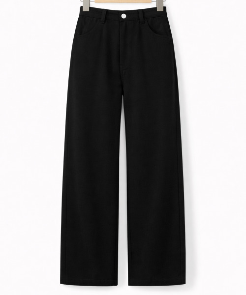 VIVID LADY（ビビッドレディー）の「ワイド ストレート デニムパンツ（デニムパンツ・レディース・ブラック・LARGE/MEDIUM/SMALL）」の12枚目の写真