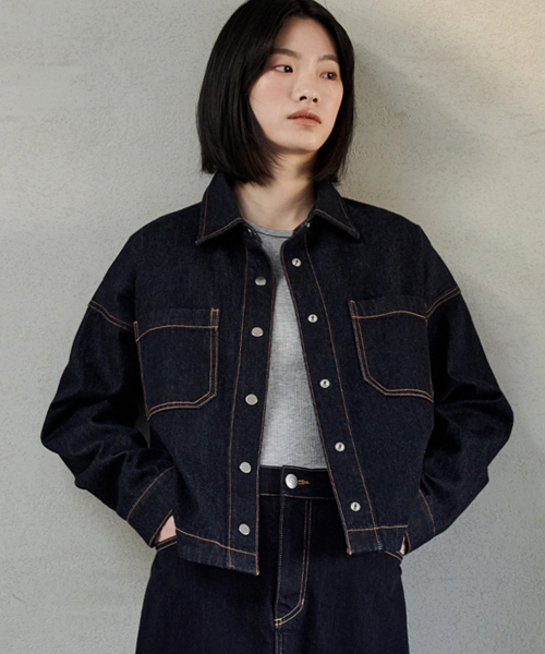 9404 ノンフェイドデニムシャケット（ダークインディゴ）（デニム