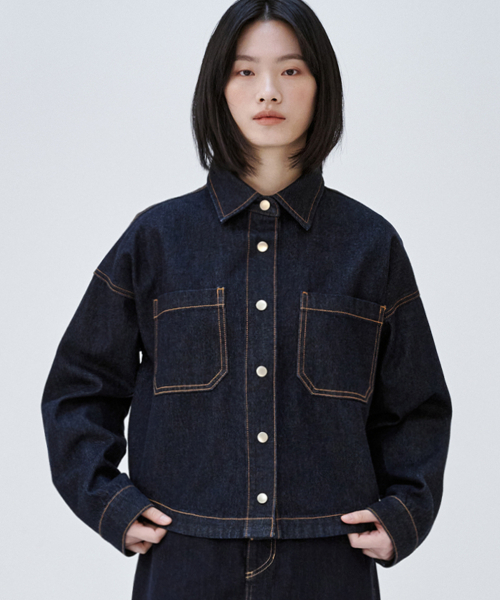 9404 ノンフェイドデニムシャケット（ダークインディゴ）（デニム