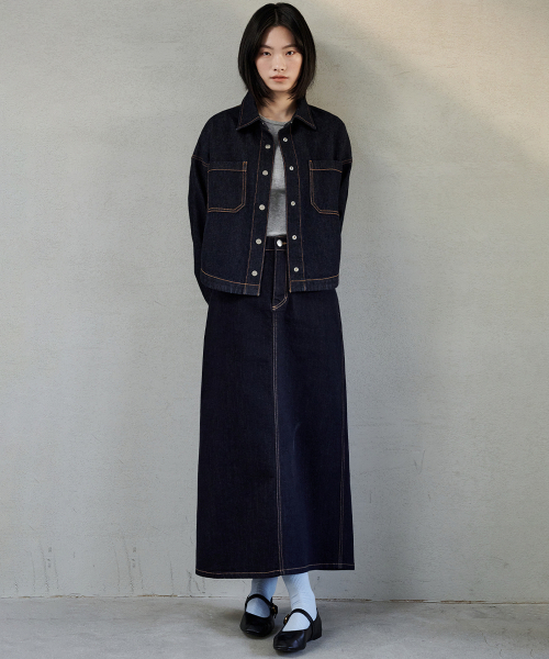 MALOUPE(マロップ)の「9404 ノンフェイドデニムシャケット(ダークインディゴ)(デニムジャケット・レディース・その他・FREE)」の13枚目の写真