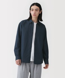 紳士 ヘンプコットン長袖シャツ