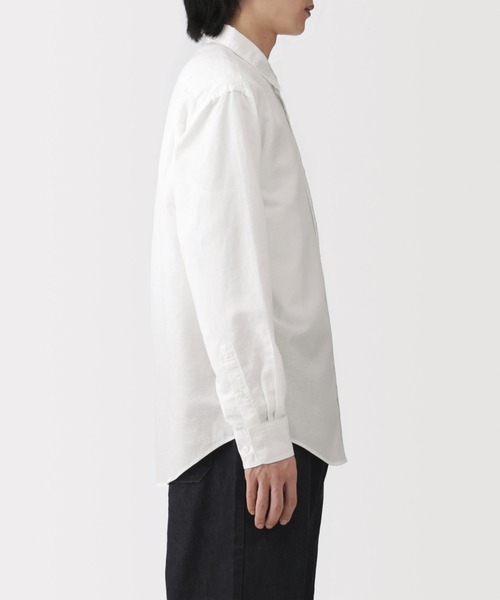無印良品(ムジルシリョウヒン)の「紳士 ヘンプコットン長袖シャツ(シャツ/ブラウス・メンズ・ホワイト/ネイビー/ブラック系/ブラック/ネイビー系・S/L/XL/M)」の7枚目の写真