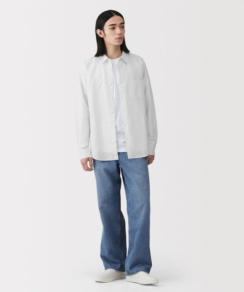 無印良品(ムジルシリョウヒン)の「紳士 ヘンプコットン長袖シャツ(シャツ/ブラウス・メンズ・ホワイト/ネイビー/ブラック系/ブラック/ネイビー系・S/L/XL/M)」の17枚目の写真