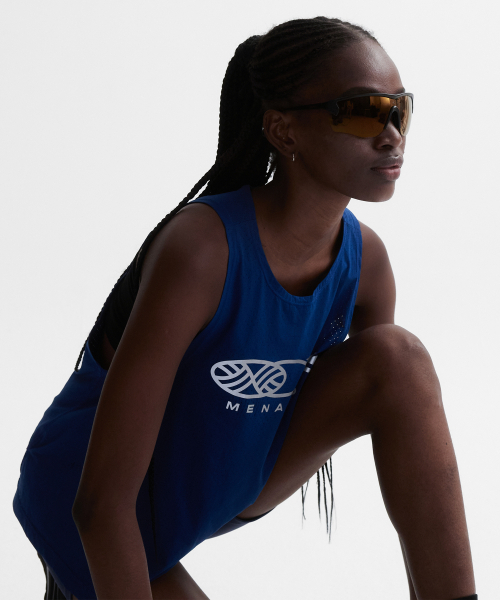 MENASOO(ミナス)の「VENODE Three Track Logo Active Sleeve_Blue(Tシャツ/カットソー・レディース・ブルー・1/2)」の8枚目の写真