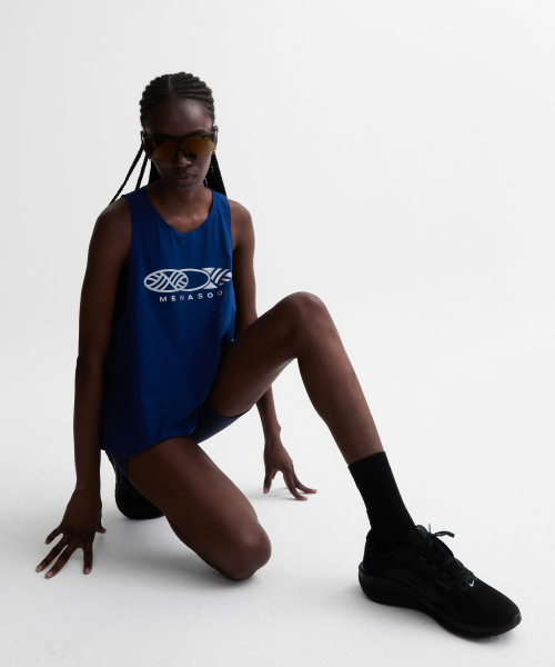 MENASOO(ミナス)の「VENODE Three Track Logo Active Sleeve_Blue(Tシャツ/カットソー・レディース・ブルー・1/2)」の9枚目の写真