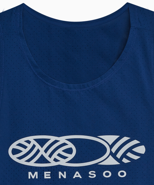 MENASOO(ミナス)の「VENODE Three Track Logo Active Sleeve_Blue(Tシャツ/カットソー・レディース・ブルー・1/2)」の3枚目の写真