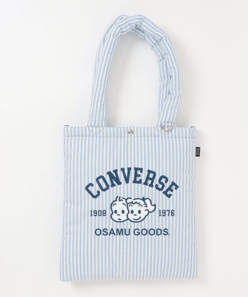 OSAMU GOODS(オサムグッズ)の「CONVERSE/コンバース CV OG STRIPE PUFFING TOTE(トートバッグ・レディース・ピンク/グリーン/サックスブルー/イエロー・ONE SIZE)」の3枚目の写真