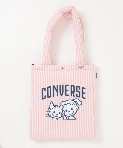 OSAMU GOODS(オサムグッズ)の「CONVERSE/コンバース CV OG STRIPE PUFFING TOTE(トートバッグ・レディース・ピンク/グリーン/サックスブルー/イエロー・ONE SIZE)」の4枚目の写真