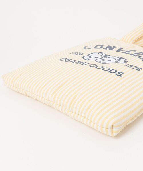 OSAMU GOODS(オサムグッズ)の「CONVERSE/コンバース CV OG STRIPE PUFFING TOTE(トートバッグ・レディース・ピンク/グリーン/サックスブルー/イエロー・ONE SIZE)」の6枚目の写真