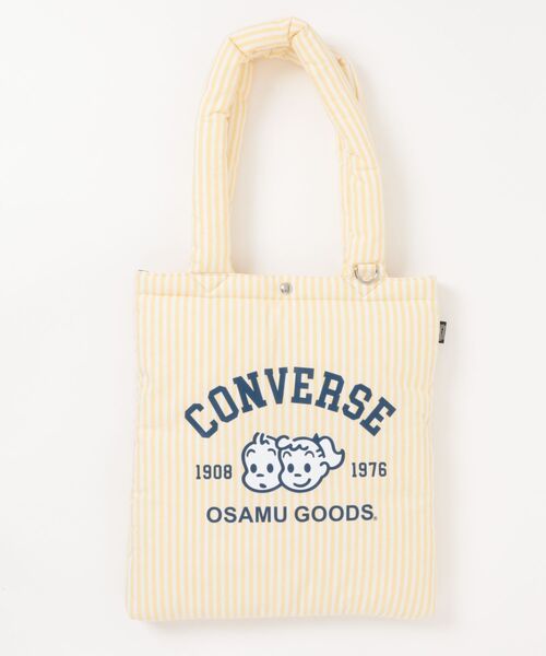 OSAMU GOODS(オサムグッズ)の「CONVERSE/コンバース CV OG STRIPE PUFFING TOTE(トートバッグ・レディース・ピンク/グリーン/サックスブルー/イエロー・ONE SIZE)」の9枚目の写真
