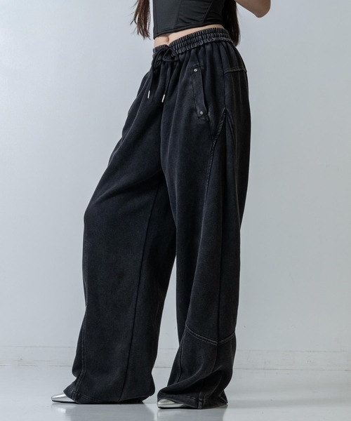 ANAP(アナップ)の「スタッズ付スウェットパンツ(スウェットパンツ・レディース・ライトグレー/ブラック・F)」の16枚目の写真
