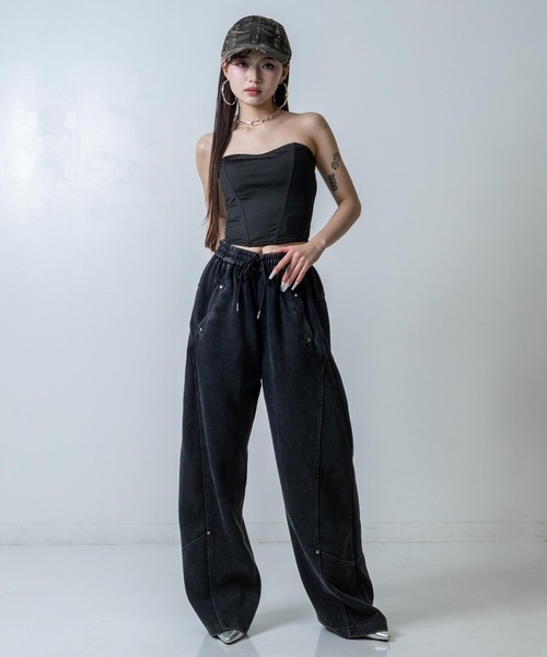ANAP(アナップ)の「スタッズ付スウェットパンツ(スウェットパンツ・レディース・ライトグレー/ブラック・F)」の19枚目の写真