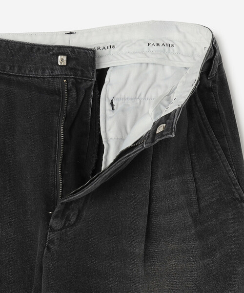 FARAH(ファーラー)の「FARAH | ツータック ワイドデニムパンツ MEN(デニムパンツ・メンズ・ブラック系その他/ダークインディゴブルー・32/34/30)」の8枚目の写真