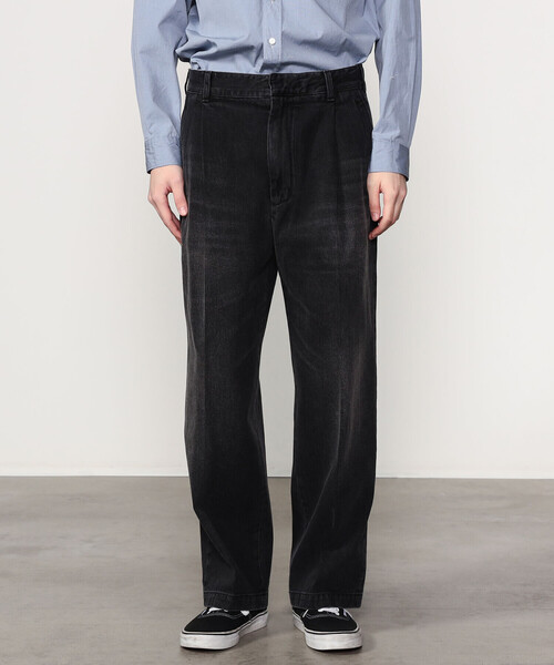 FARAH(ファーラー)の「FARAH | ツータック ワイドデニムパンツ MEN(デニムパンツ・メンズ・ブラック系その他/ダークインディゴブルー・32/34/30)」の11枚目の写真