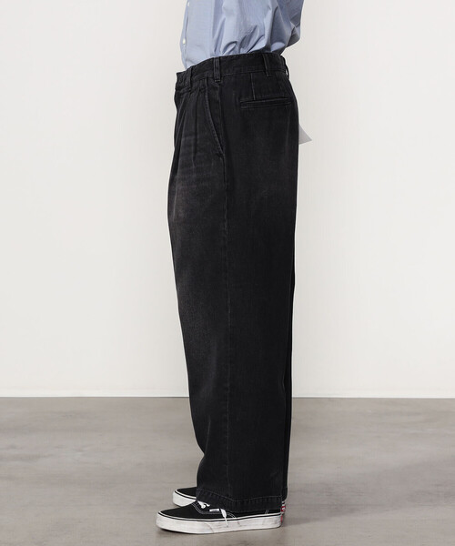 FARAH(ファーラー)の「FARAH | ツータック ワイドデニムパンツ MEN(デニムパンツ・メンズ・ブラック系その他/ダークインディゴブルー・32/34/30)」の12枚目の写真