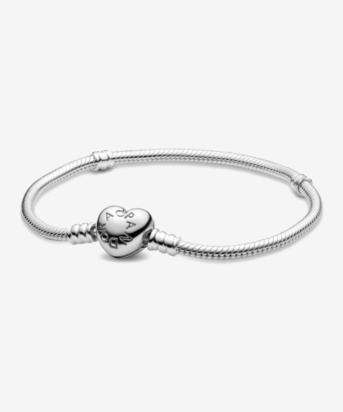 PANDORA（パンドラ）の「Moments ハート スネークチェーン ブレスレット（ブレスレット・レディース・シルバー・18cm/17cm/23cm/21cm/20cm/16cm/19cm）」の6枚目の写真