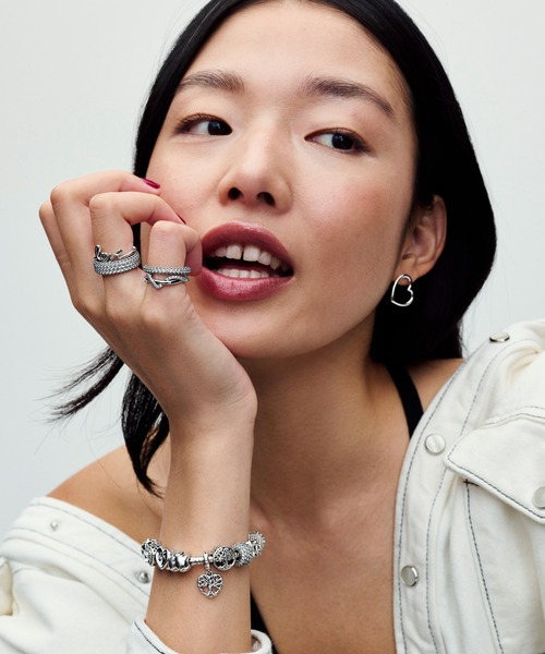PANDORA（パンドラ）の「Moments ハート スネークチェーン ブレスレット（ブレスレット・レディース・シルバー・18cm/17cm/23cm/21cm/20cm/16cm/19cm）」の3枚目の写真