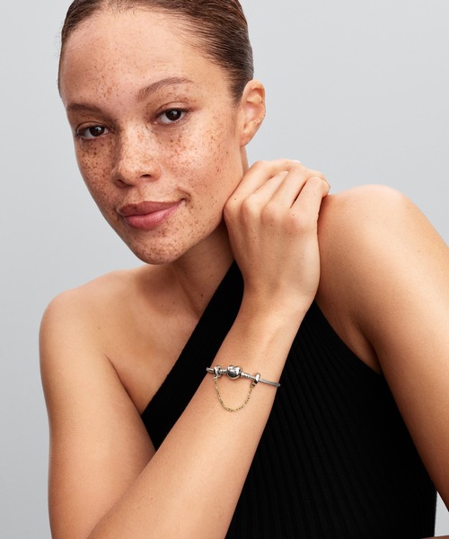 PANDORA（パンドラ）の「Moments ハート スネークチェーン ブレスレット（ブレスレット・レディース・シルバー・18cm/17cm/23cm/21cm/20cm/16cm/19cm）」の2枚目の写真