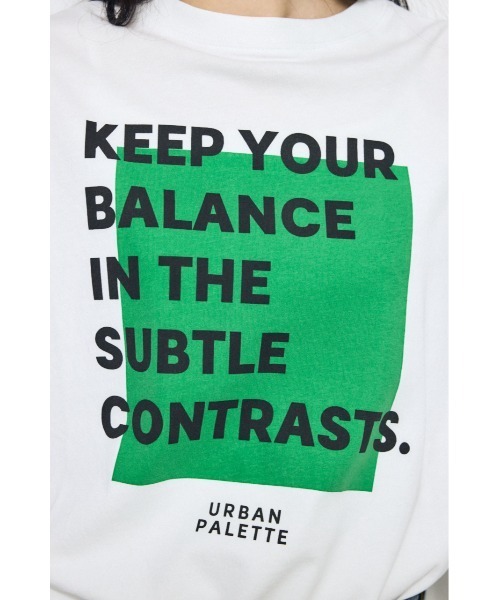 AZUL by moussy（アズールバイマウジー）の「フロントメッセージロゴロンT（Tシャツ/カットソー・レディース・ライトブラック/オフホワイト・SMALL/MEDIUM）」の8枚目の写真