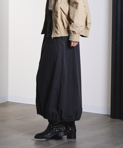 ROSE BUD(ローズバッド)の「(GENE HEAVENS)RIP STOP CARGO POCKET SKIRT(スカート・レディース・チャコールグレー/ブルー・ONE SIZE)」の6枚目の写真