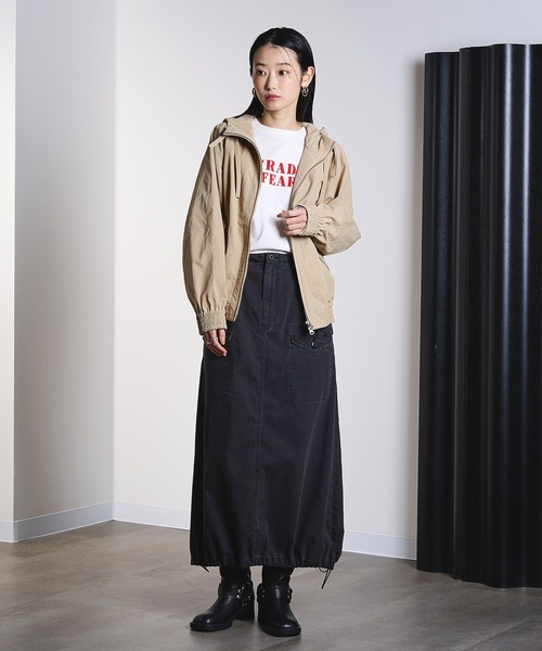 ROSE BUD(ローズバッド)の「(GENE HEAVENS)RIP STOP CARGO POCKET SKIRT(スカート・レディース・チャコールグレー/ブルー・ONE SIZE)」の8枚目の写真