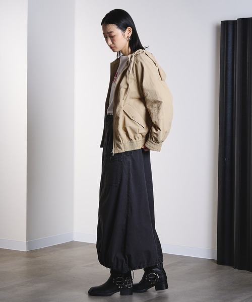 ROSE BUD(ローズバッド)の「(GENE HEAVENS)RIP STOP CARGO POCKET SKIRT(スカート・レディース・チャコールグレー/ブルー・ONE SIZE)」の9枚目の写真